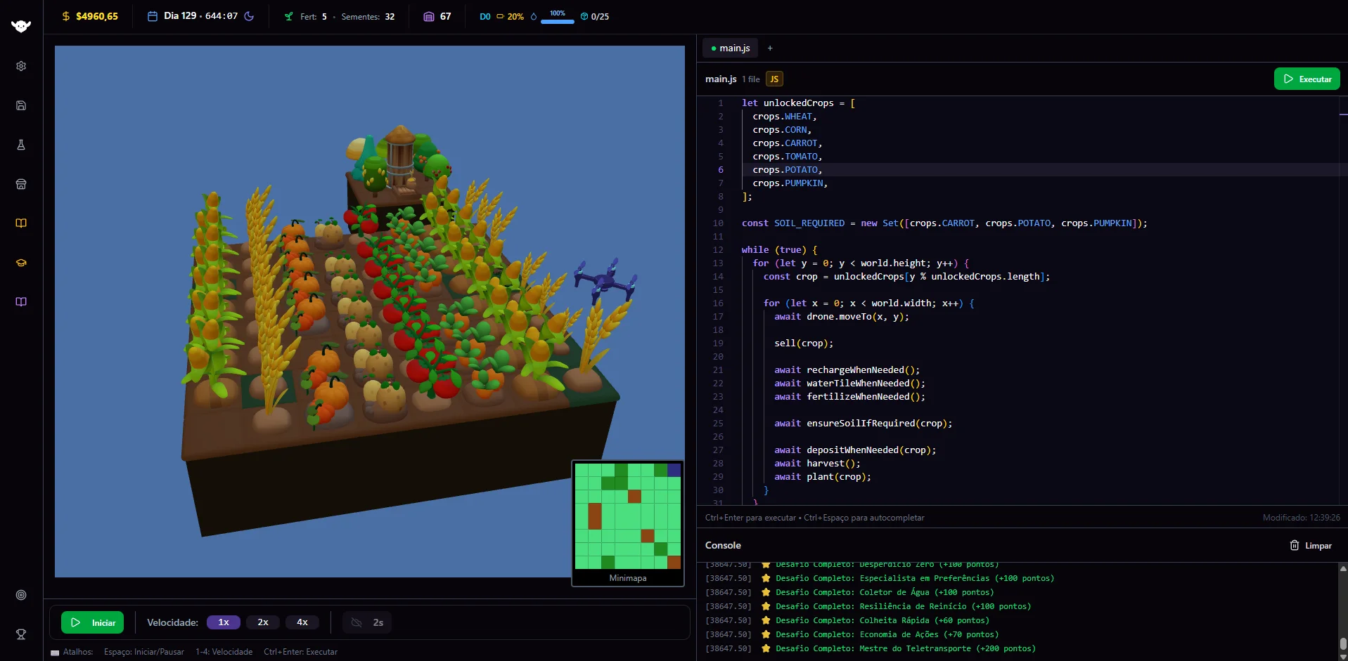 Code & Harvest Gameplay